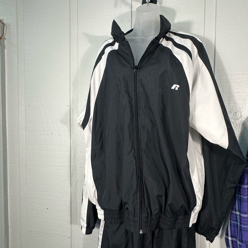 Russel Black and White Track Suit Size XL EUC - Picture 3 of 11